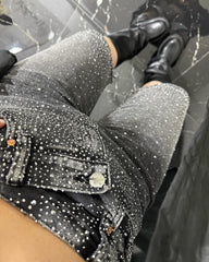 Bermuda Button Strass