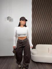 Jeans Balloon Brown